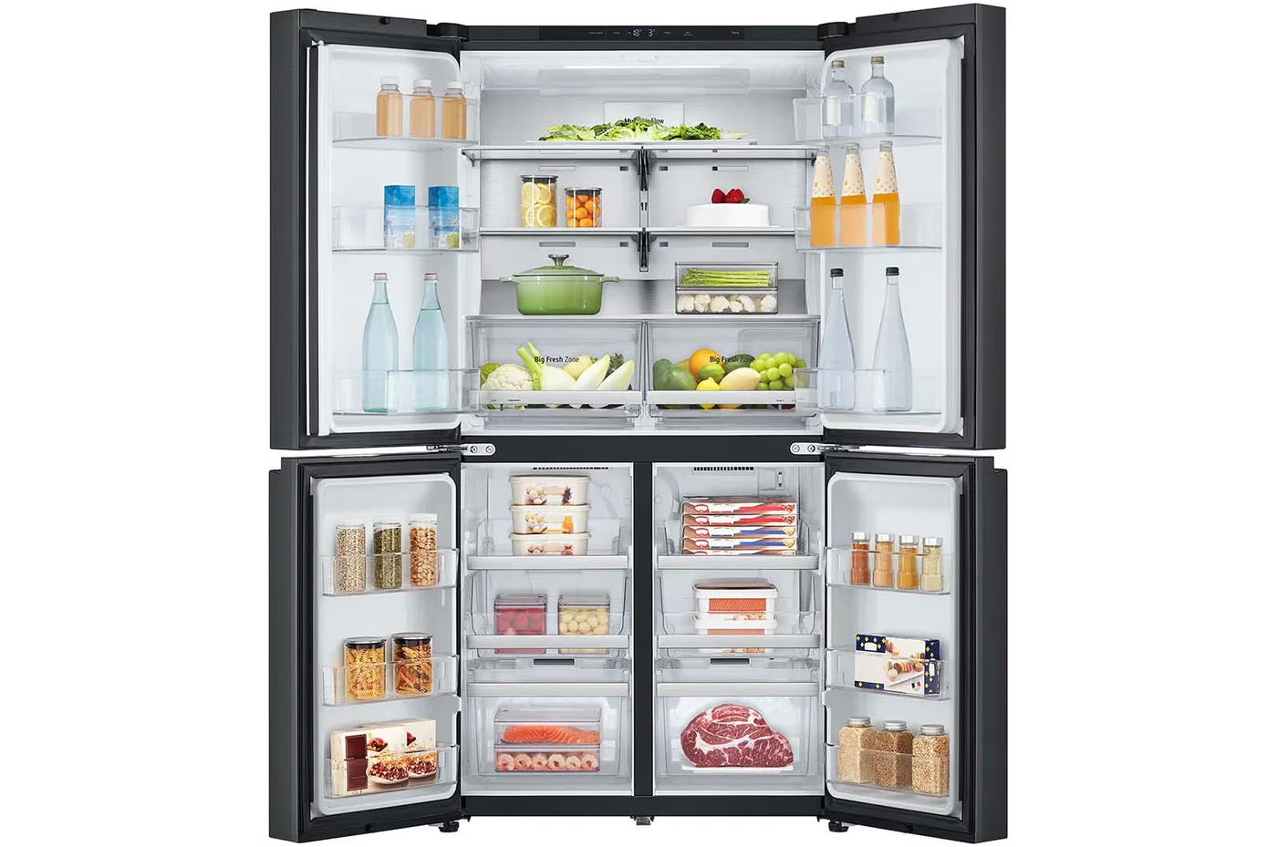 665L French Door Fridge in Matte Black Finish image 2