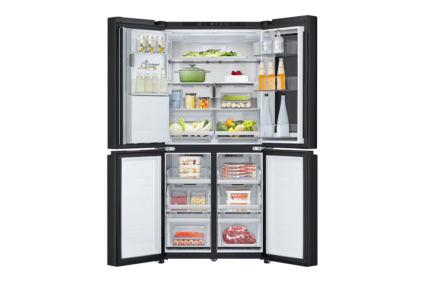 508L French Door Fridge with InstaView in Essence Matte Black Finish image 2