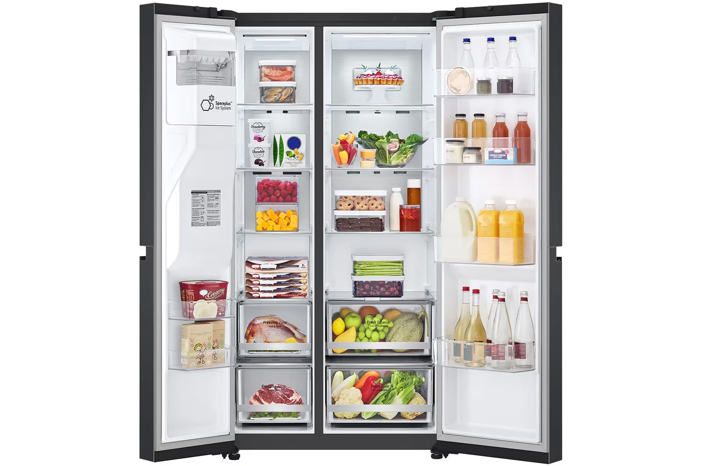 635L Side by Side Fridge in Matte Black image 4