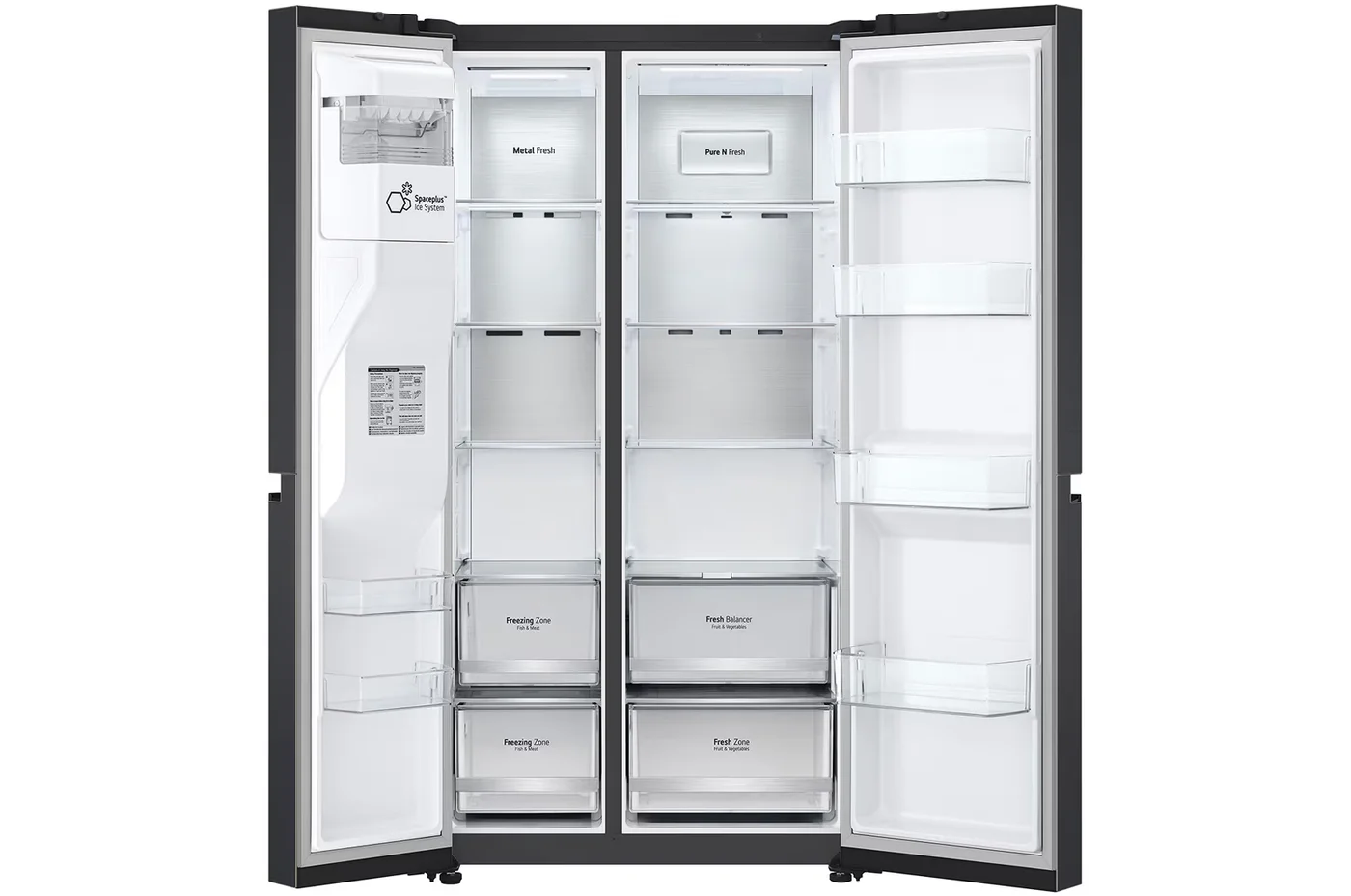 635L Side by Side Fridge in Matte Black image 5