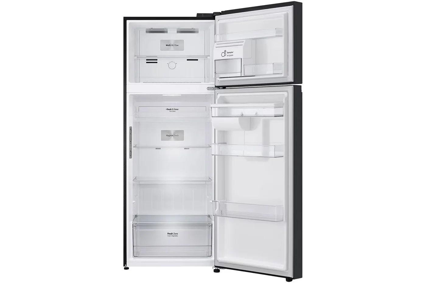 493L Top Freezer Fridge in Essence Matt Black with Water Dispenser & Auto Ice maker image 3