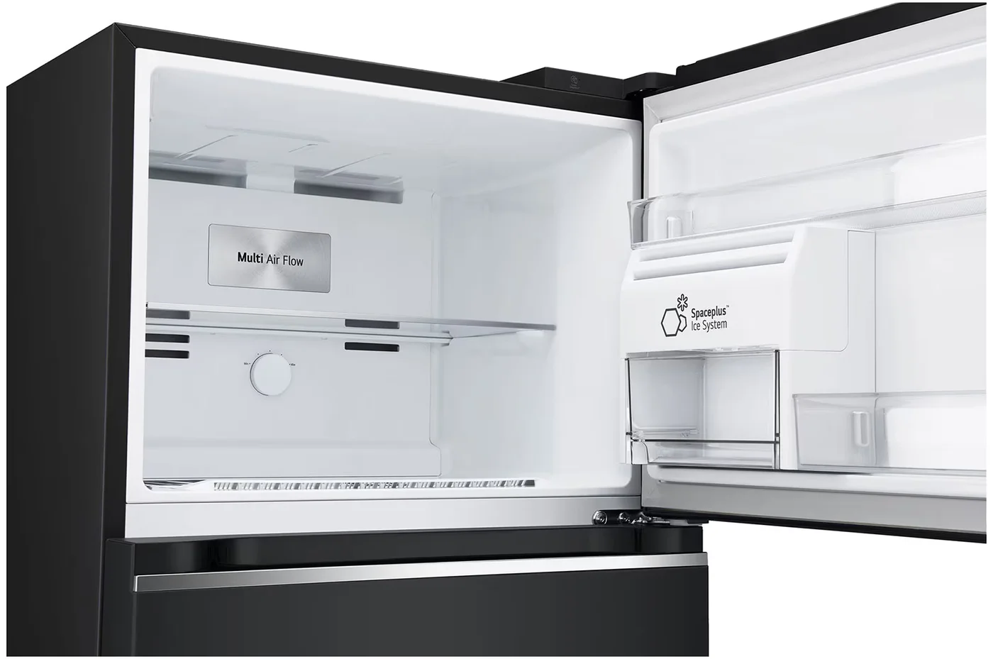 493L Top Freezer Fridge in Essence Matt Black with Water Dispenser & Auto Ice maker image 5