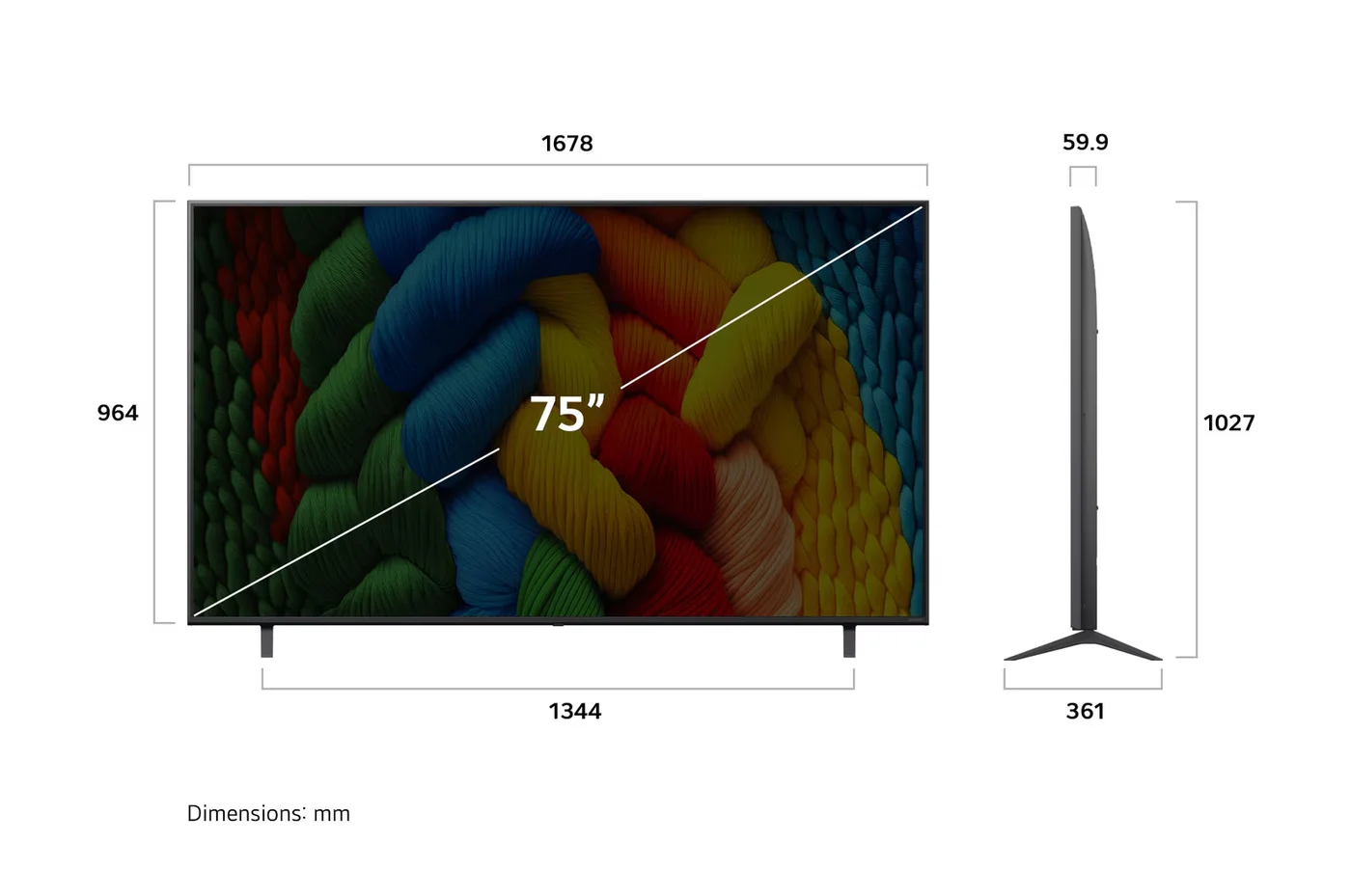 75 Inch LG Premium 4K UHD AI TV NANO83 with HDR10 (2025) image 4