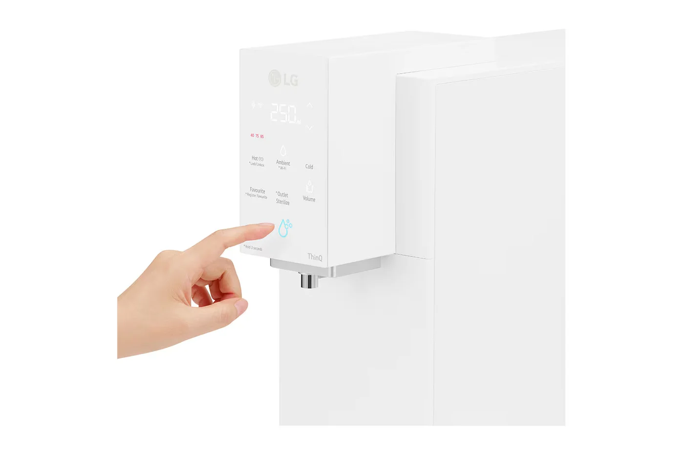 LG PuriCare Objet Collection Water Purifier, Calming Cream White image 5