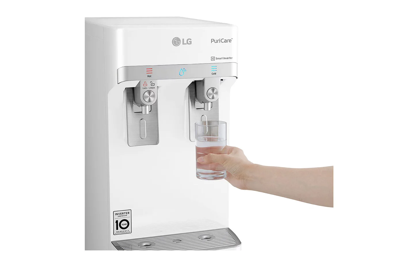 Slim Stand LG PuriCare™ Water Purifier with Tankless Cold Water & Big Hot Water Capacity, White image 5