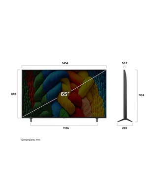 65 Inch LG Premium 4K UHD AI TV NANO83 with HDR10 (2025) alternate view