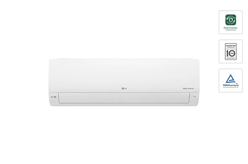 LG 1.0HP 高端双变频空调，配备离子发生器与 ThinQ™