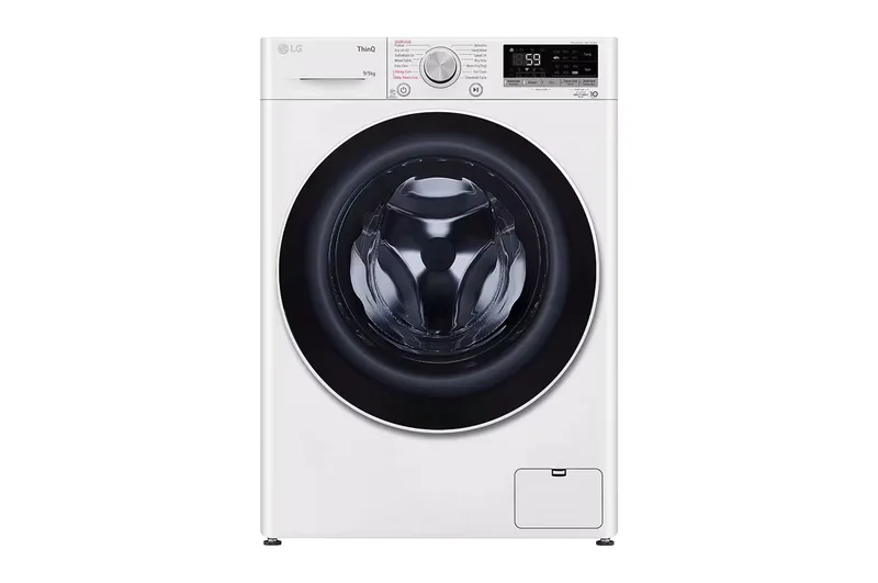 Mesin Basuh dan Pengering Muatan Hadapan LG 9/5kg dengan AI Direct Drive™ dan Steam™