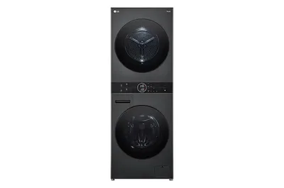 LG WashTower™ 14/10kg 滚筒洗衣烘干组合，配备 AI DD™，黑钢色
