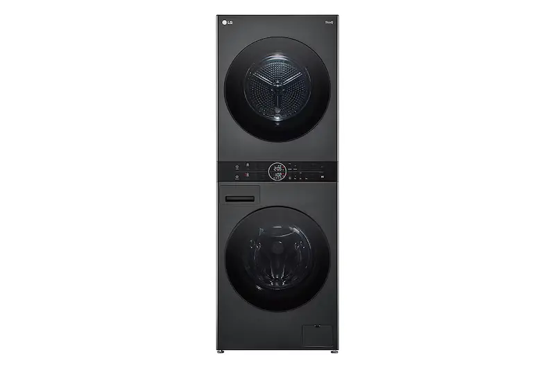 LG WashTower™ 14/10kg 滚筒洗衣烘干组合，配备 AI DD™，黑钢色